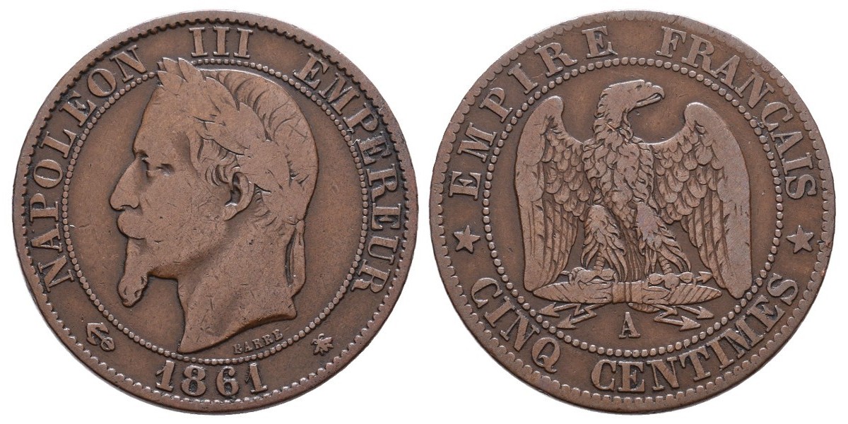 Francia. 5 centimes. 1861 A
