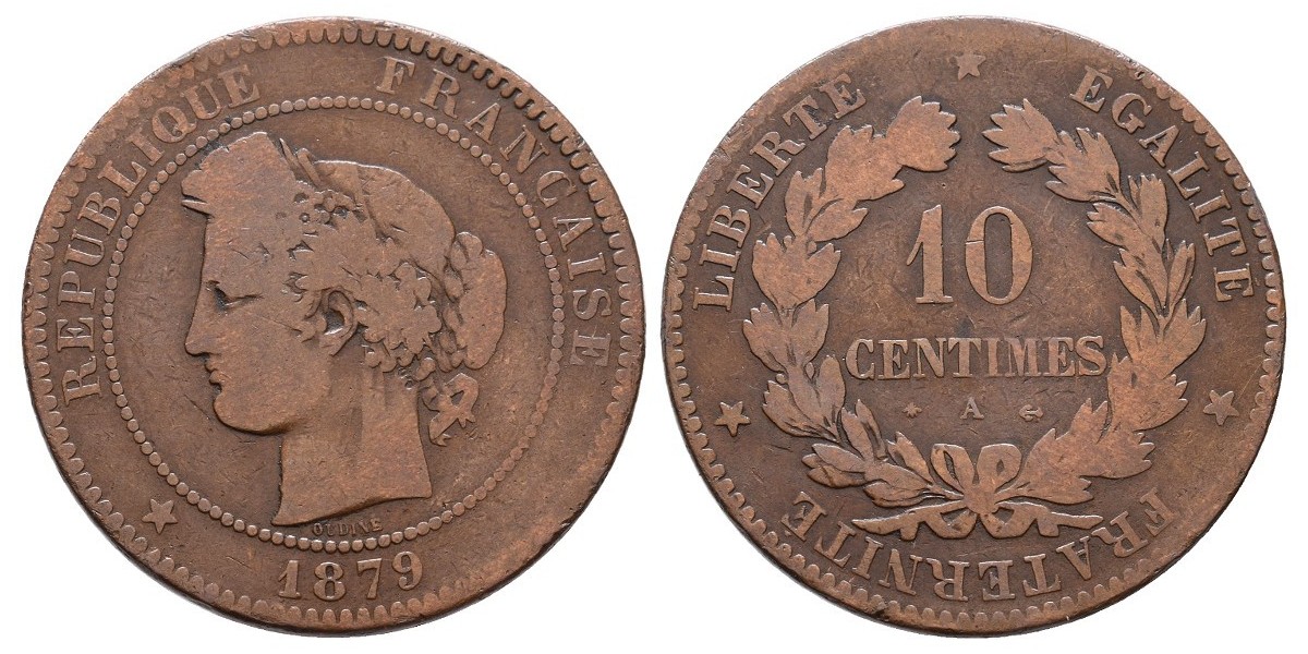 Francia. 10 centimes. 1879 A