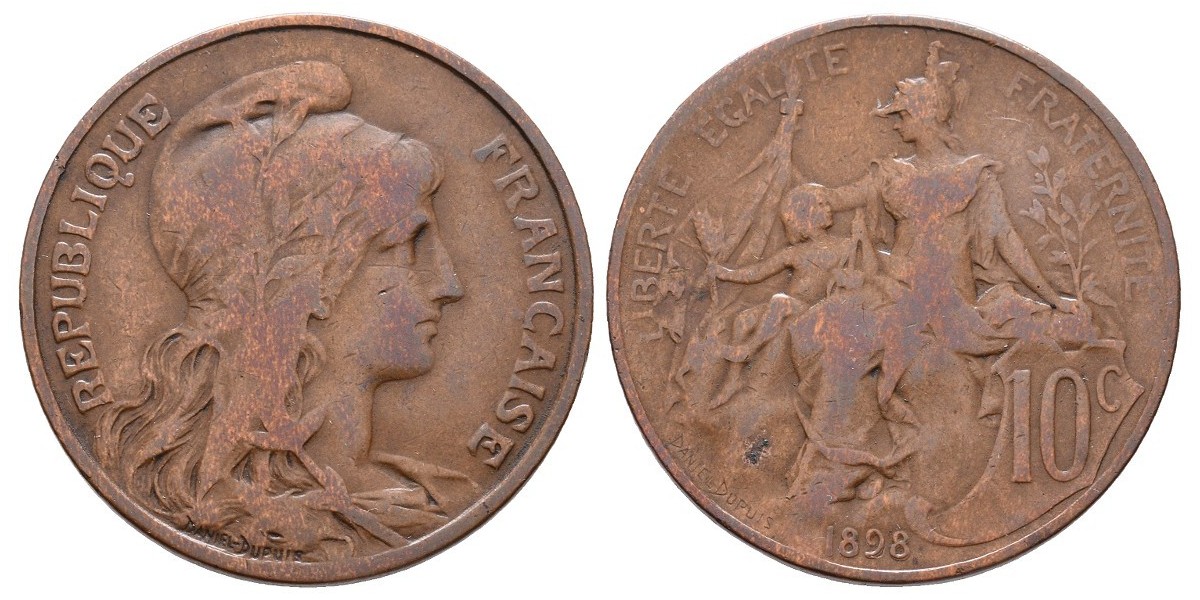 Francia. 10 centimes. 1898