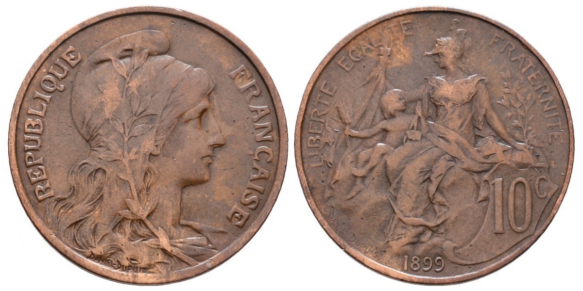 Francia. 10 centimes. 1899