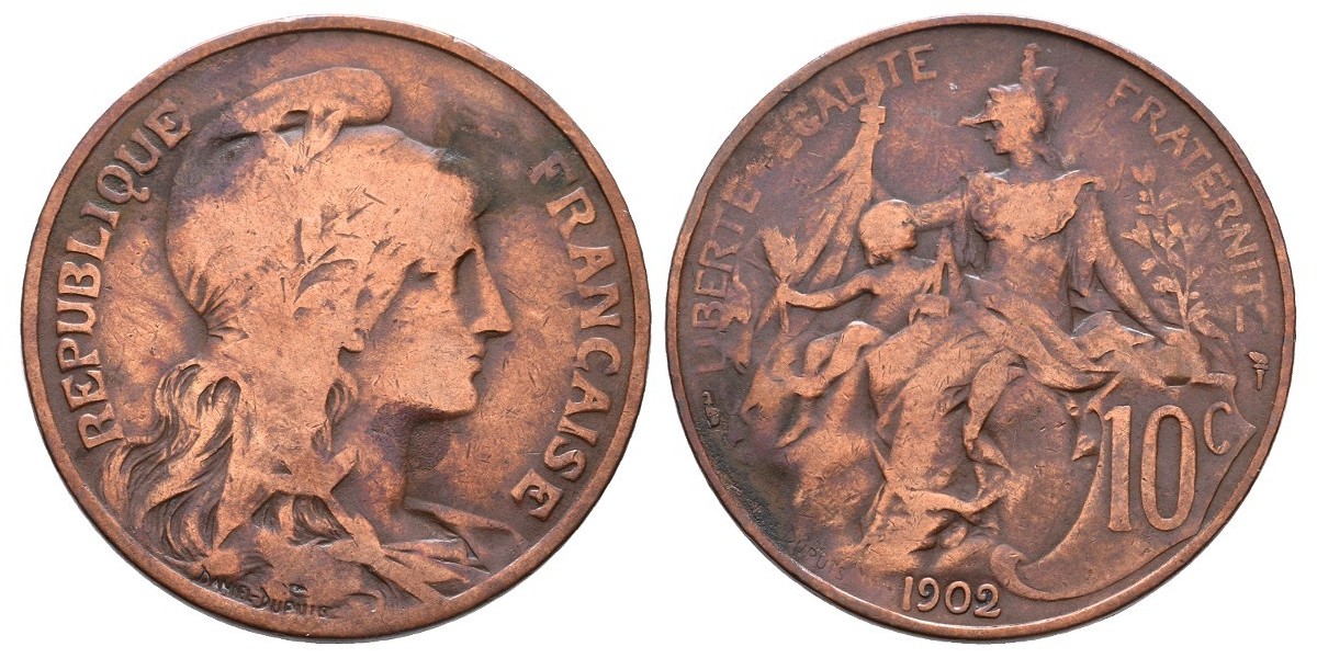 Francia. 10 centimes. 1902