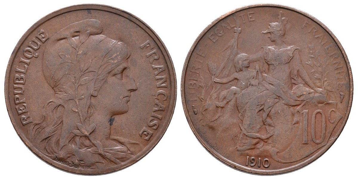 Francia. 10 centimes. 1910