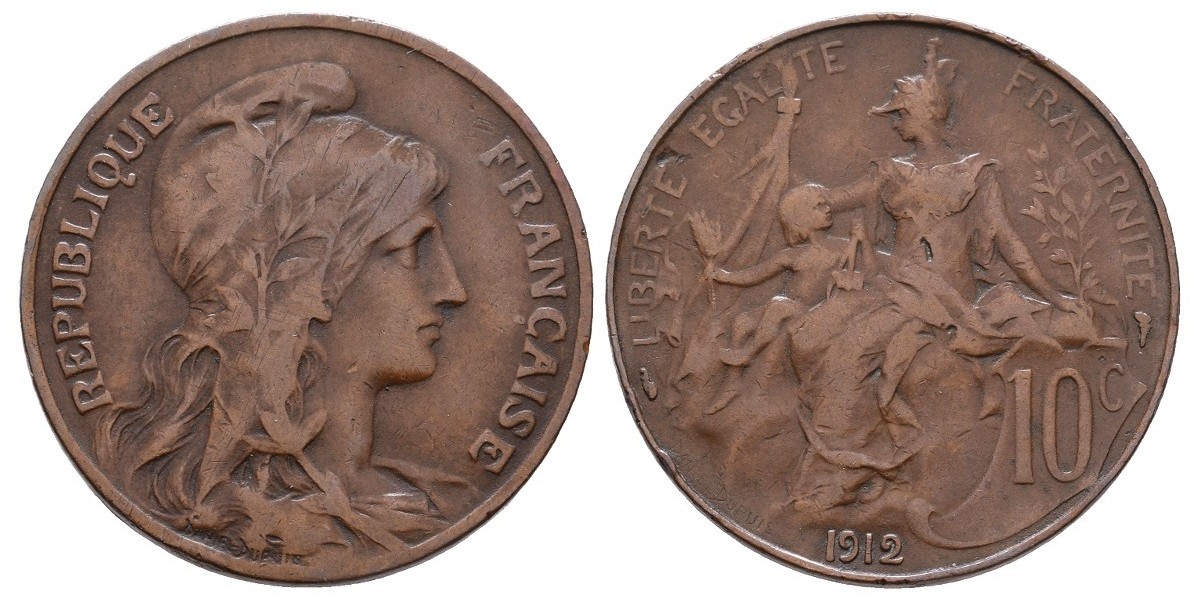 Francia. 10 centimes. 1912