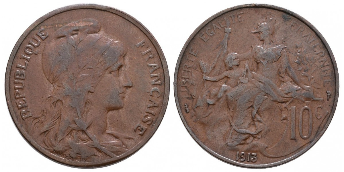 Francia. 10 centimes. 1913