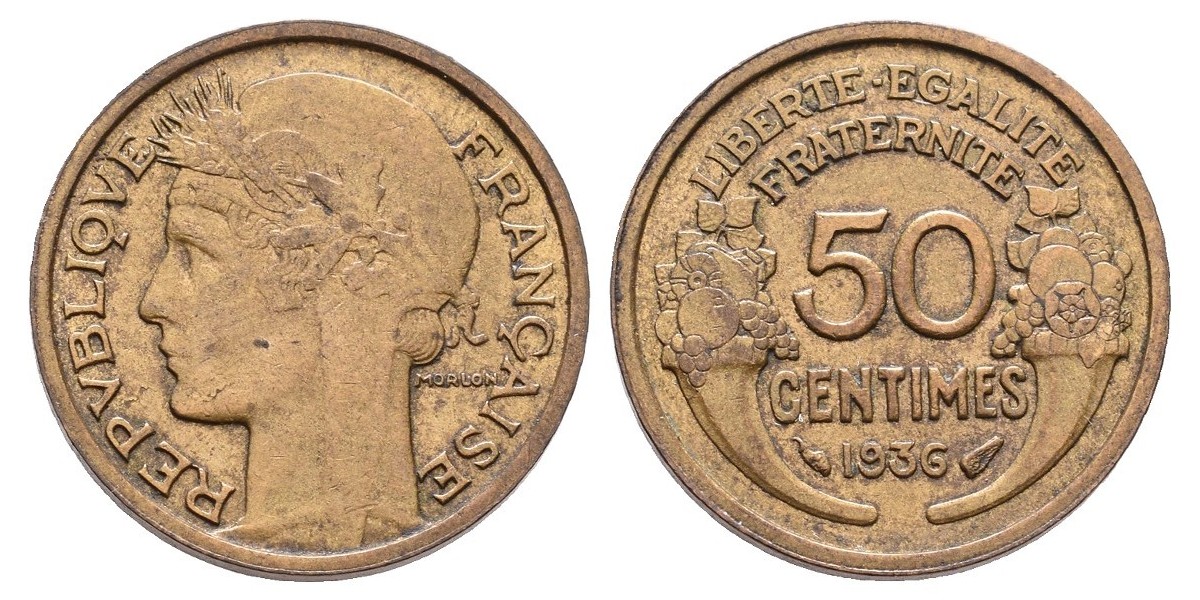 Francia. 50 centimes. 1936