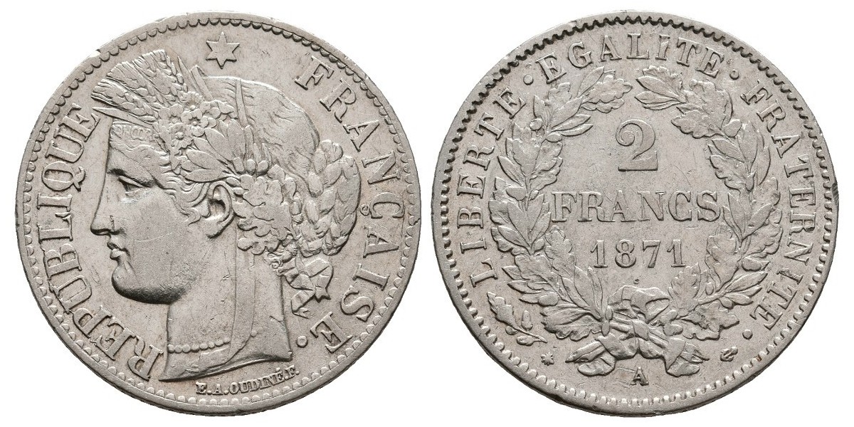 Francia. 2 francs. 1871 A
