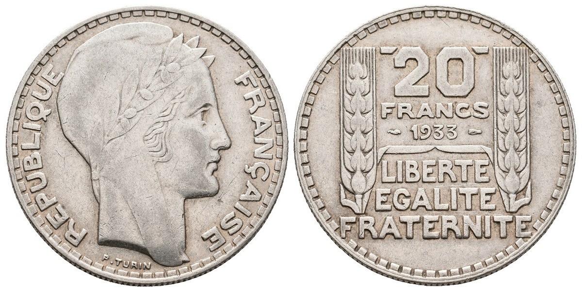 Francia. 20 francs. 1933