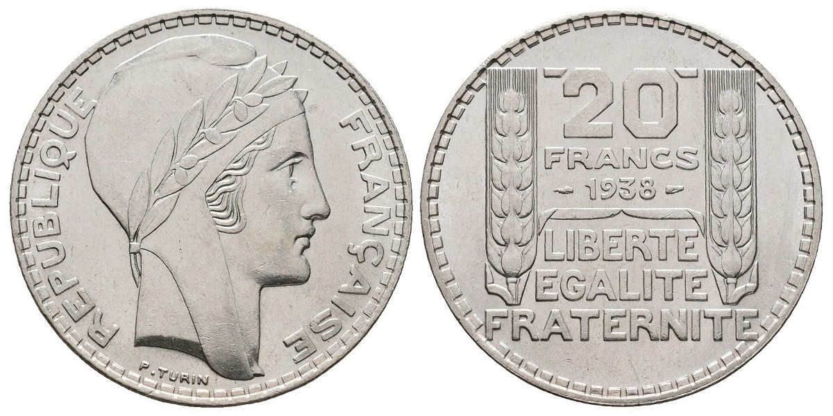 Francia. 20 francs. 1938
