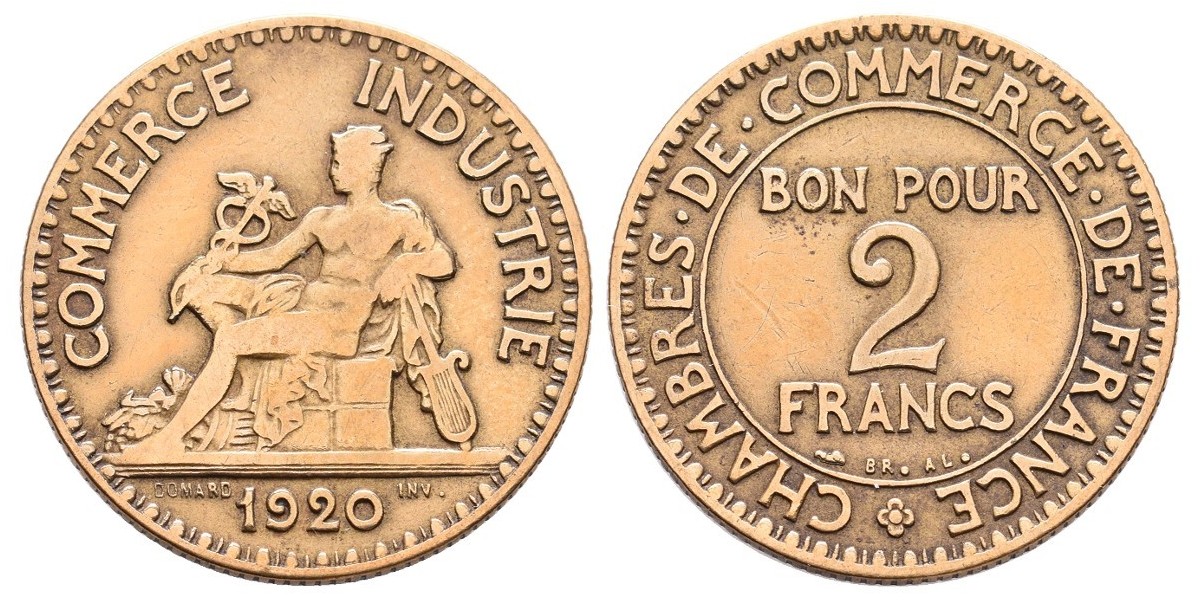 Francia. 2 francs. 1920