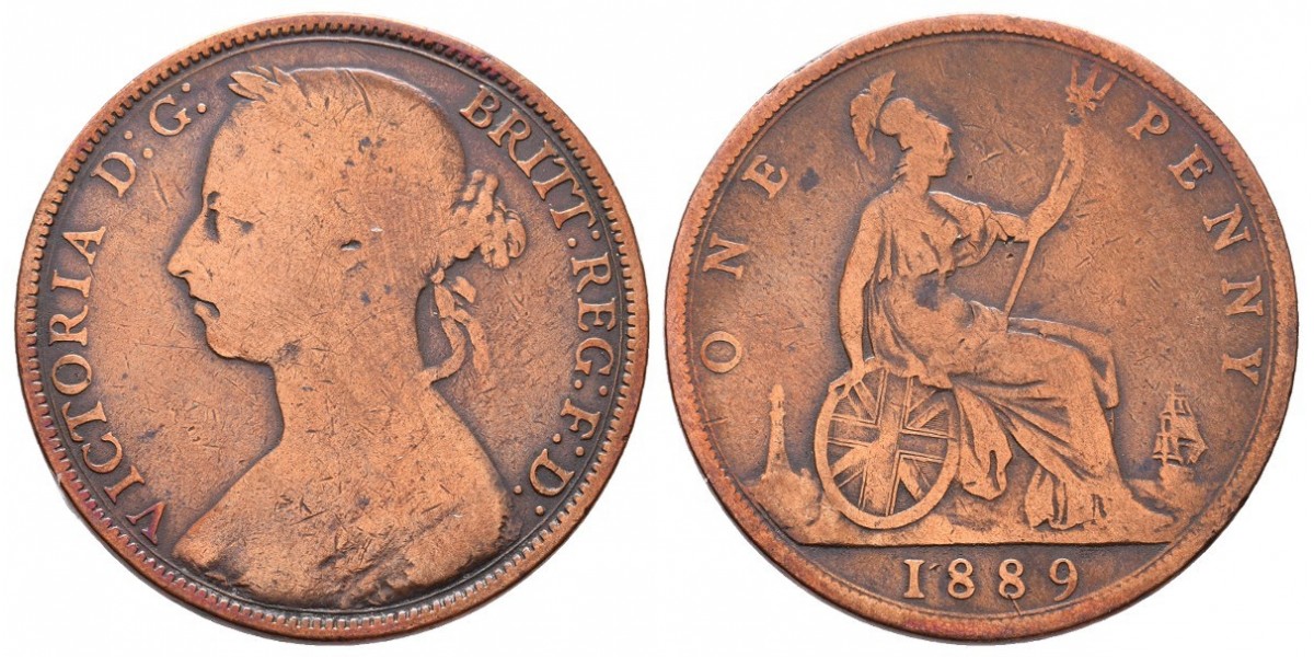 Gran Bretaña. 1 penny. 1889