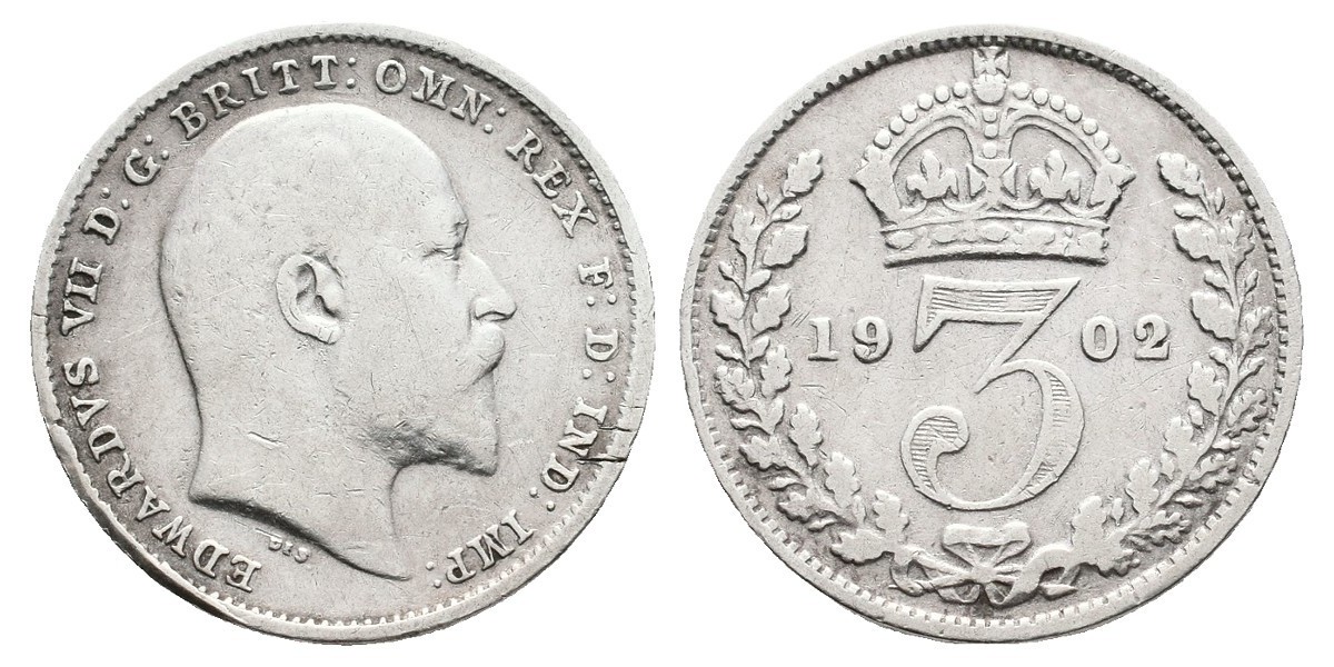 Gran Bretaña. 3 pence. 1902