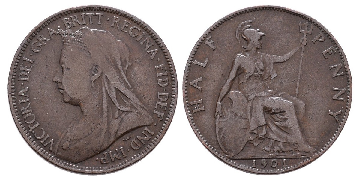 Gran Bretaña. 1/2 penny. 1901