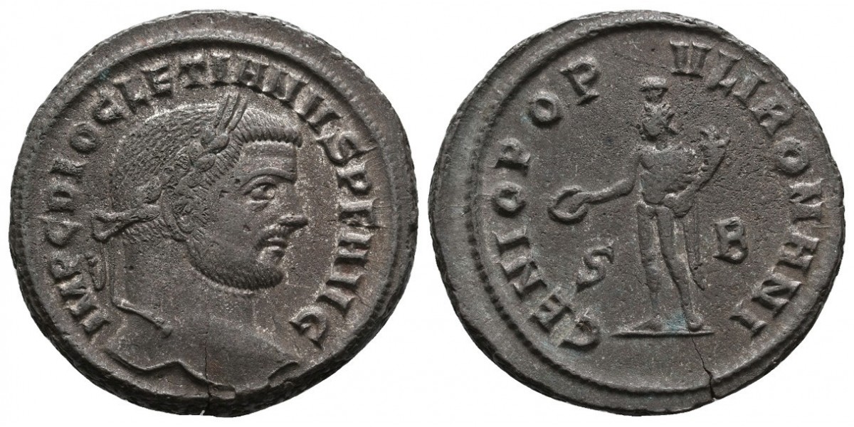 Diocleciano. Follis. 284-305 d.C.. Lugdunum