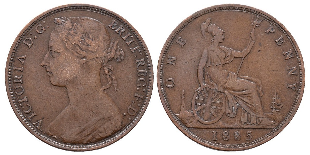 Gran Bretaña. 1 penny. 1885