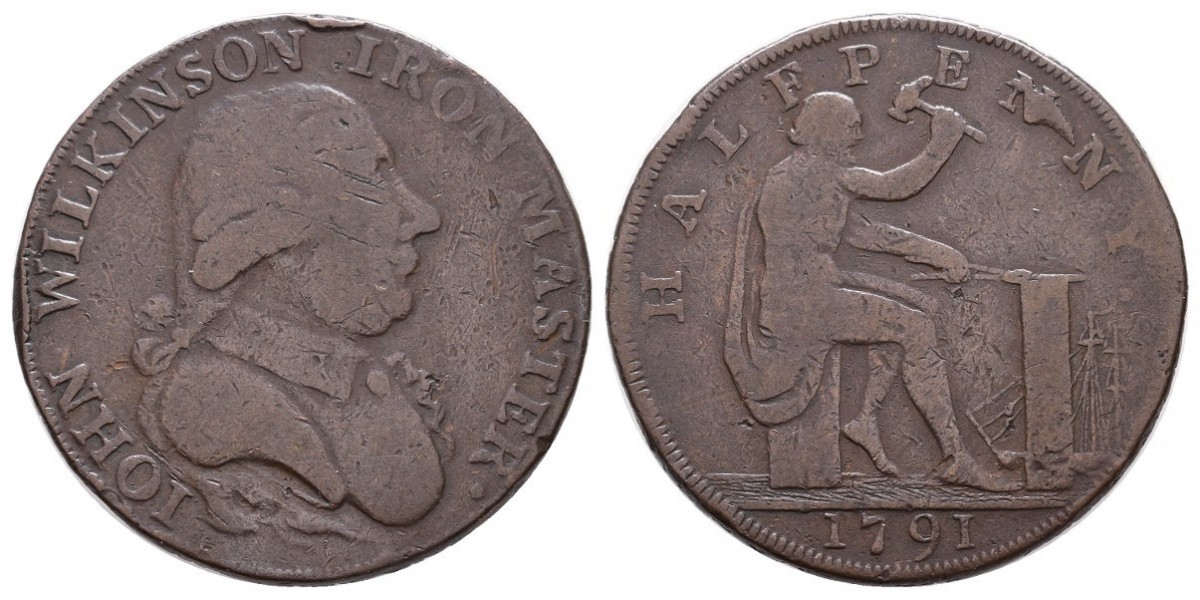 Gran Bretaña. 1/2 penny. 1791