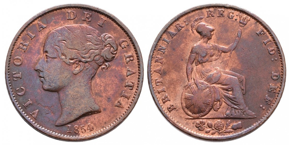 Gran Bretaña. 1/2 penny. 1854