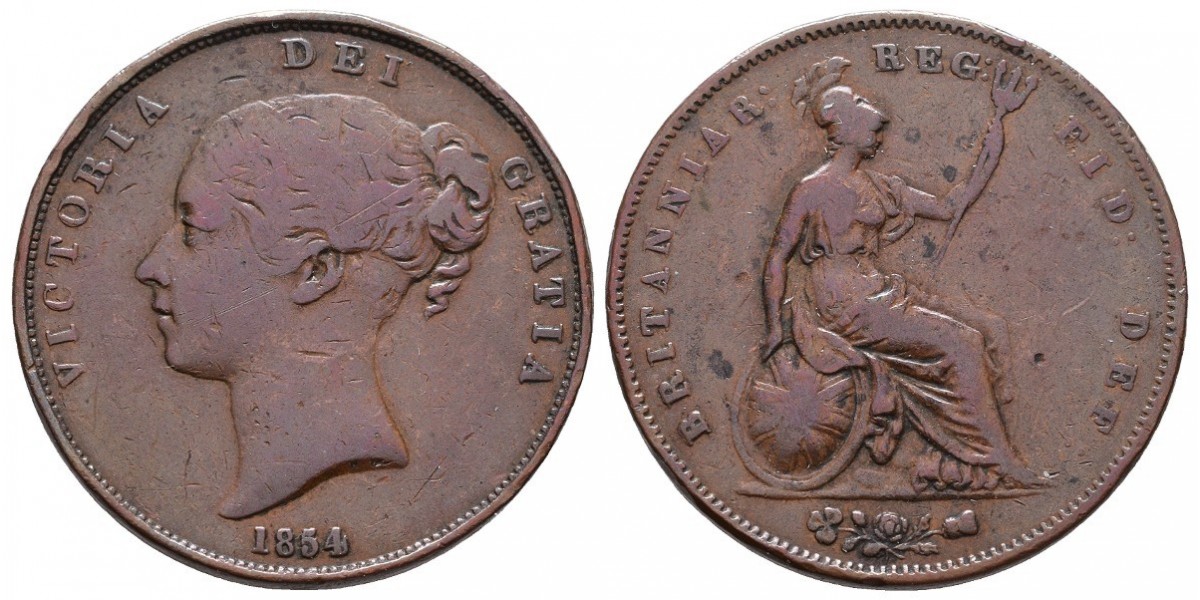 Gran Bretaña. 1 penny. 1854