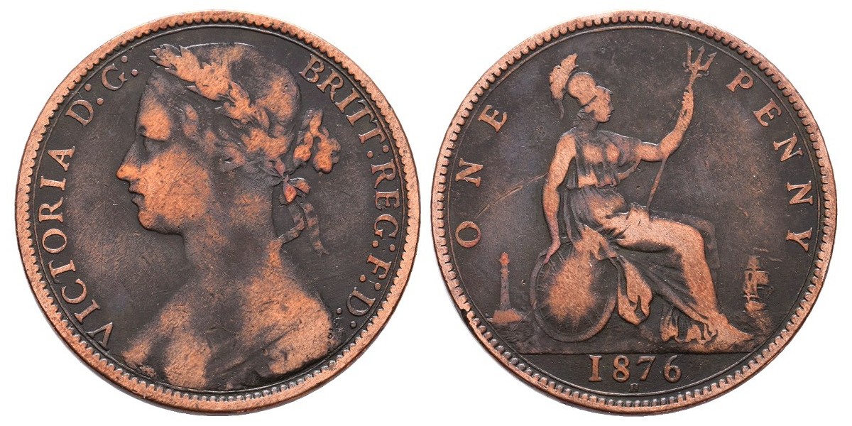 Gran Bretaña. 1 penny. 1876 H