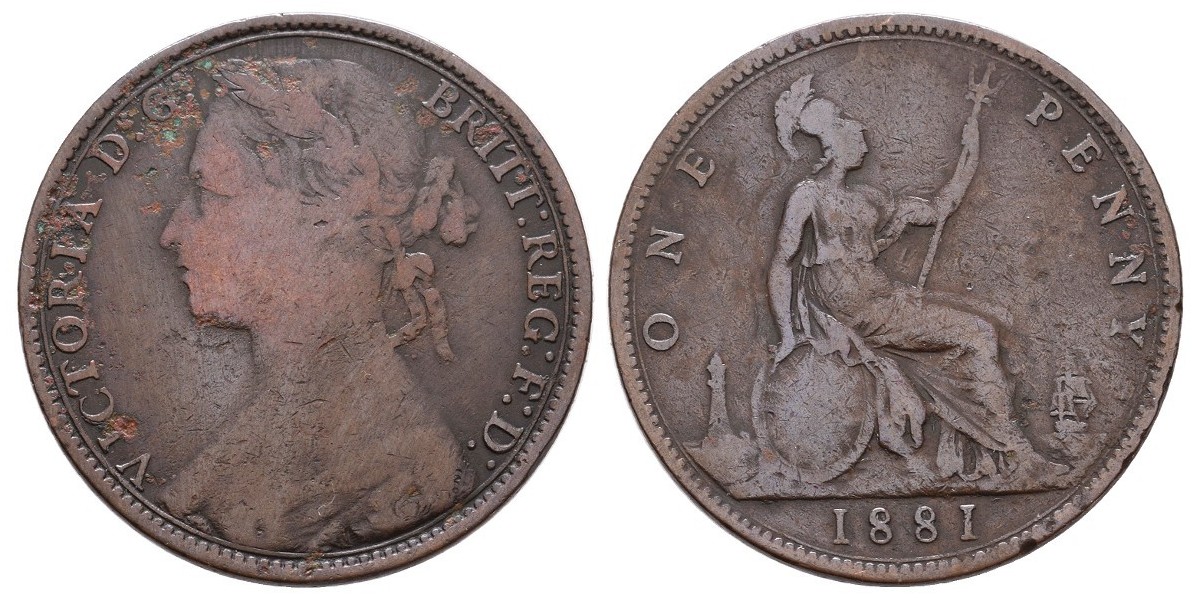 Gran Bretaña. 1 penny. 1881