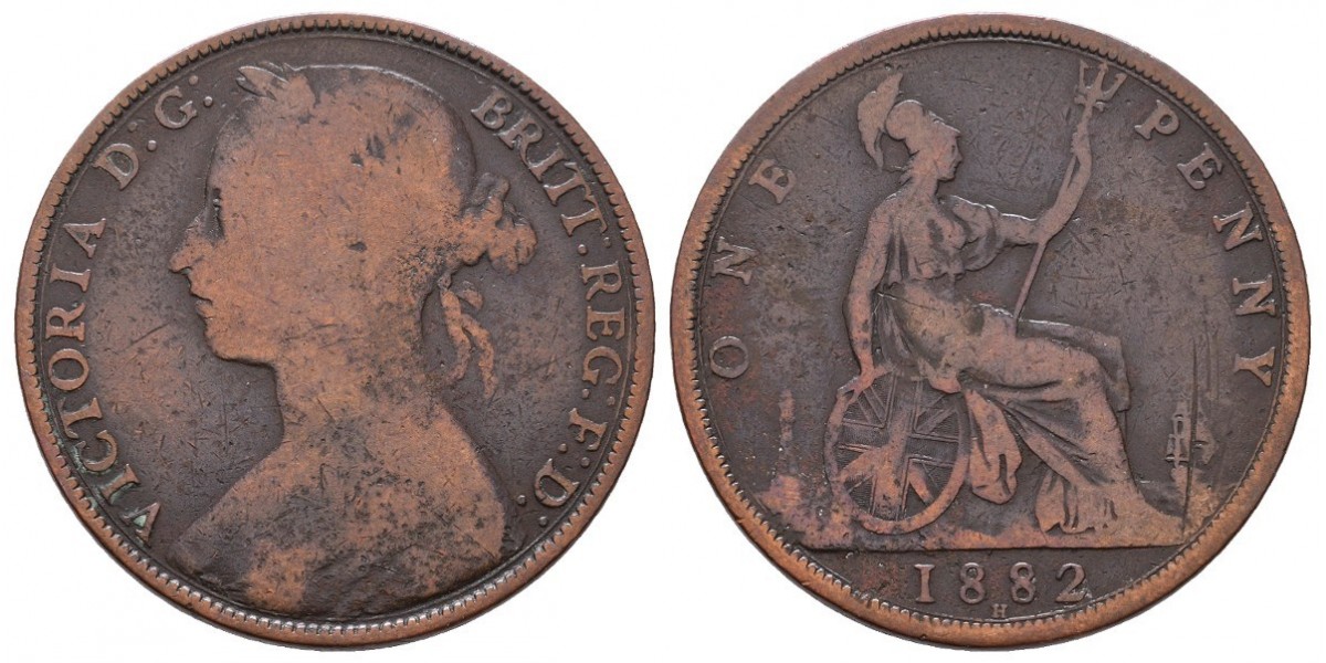 Gran Bretaña. 1 penny. 1882 H