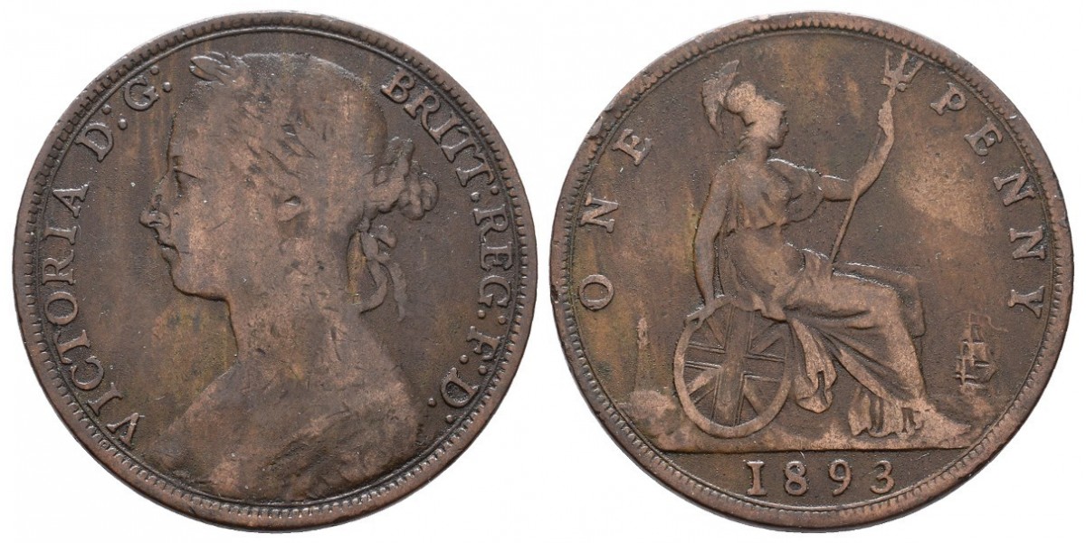 Gran Bretaña. 1 penny. 1893