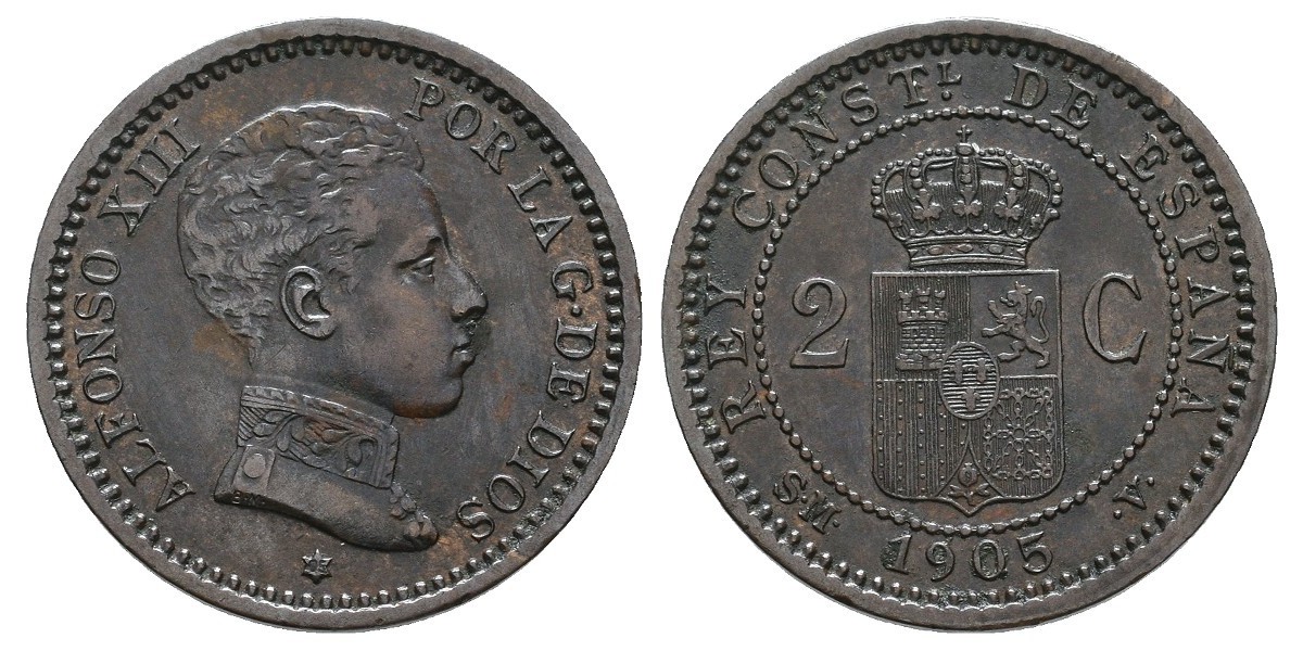 Alfonso XIII. 2 céntimos. 1905*05