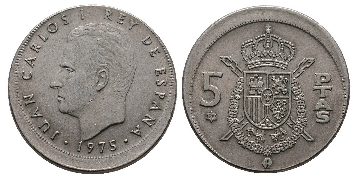 Juan Carlos I. 5 pesetas. 1975*77