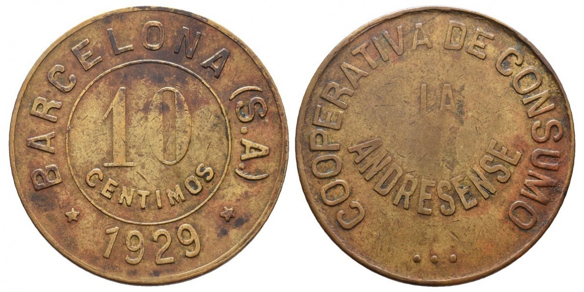 San Andreu de Palomar. 10 céntimos. 1929