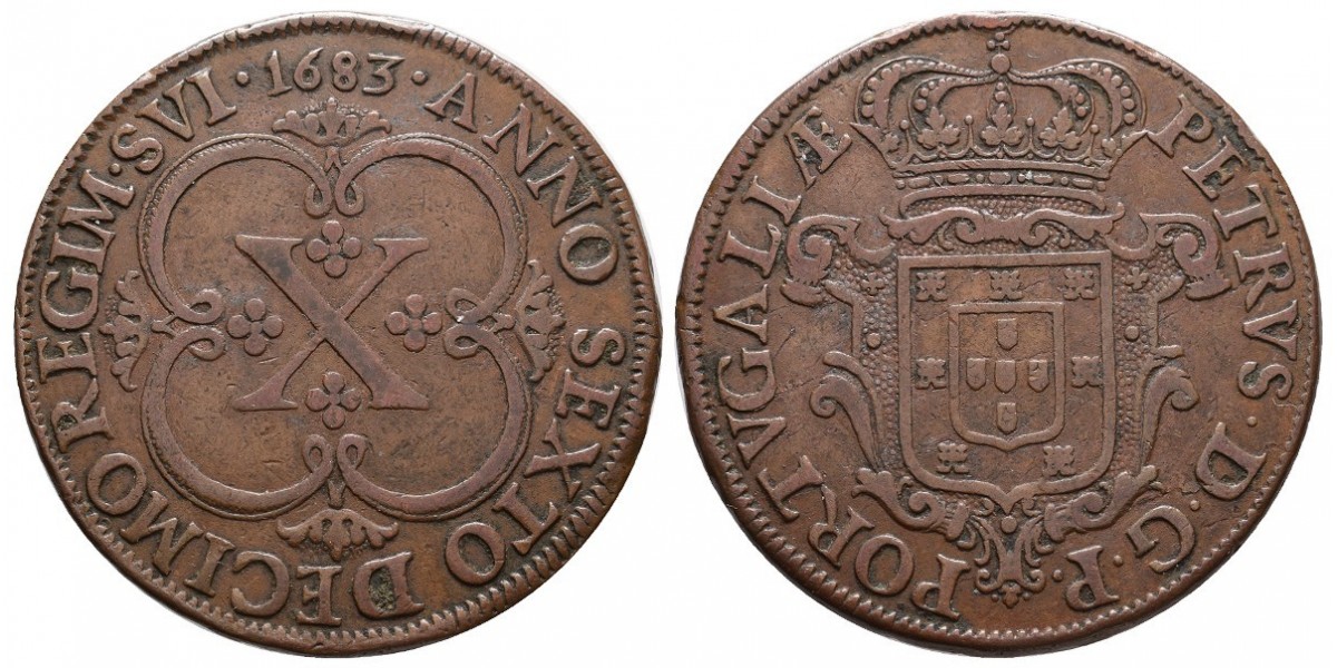 Portugal. 10 reis. 1683