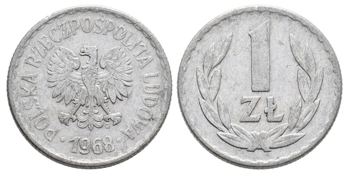 Polonia. 1 zlotych. 1968