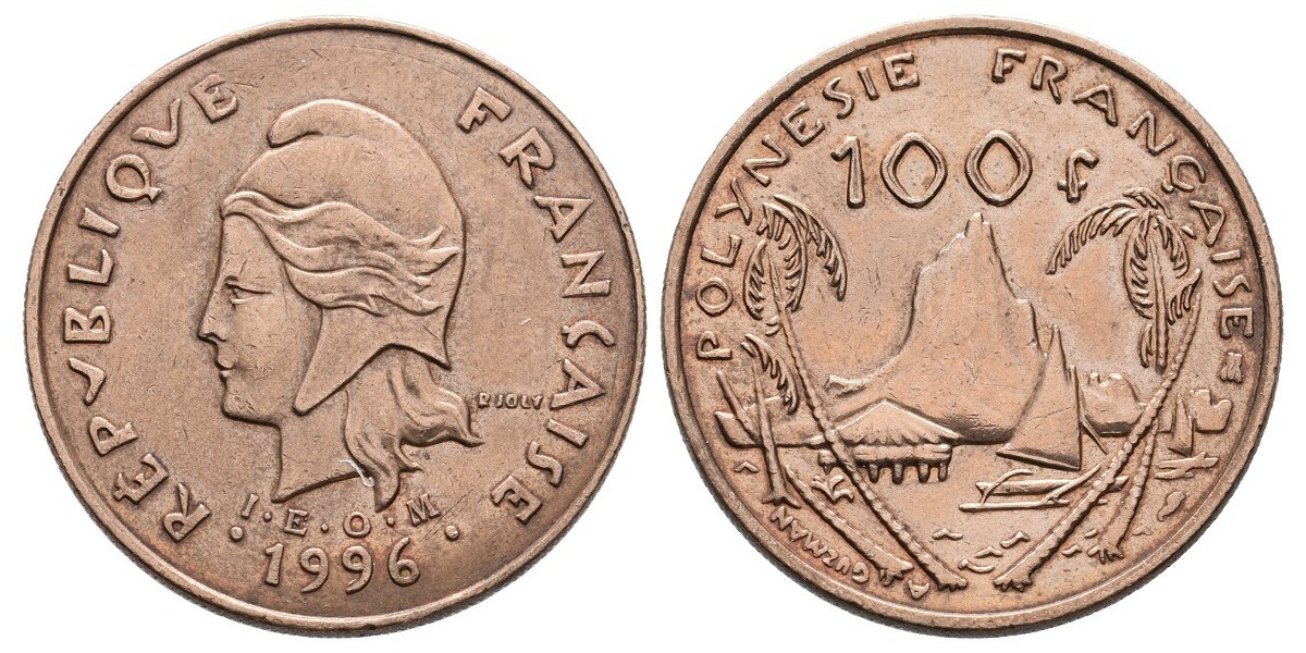 Polynesia Francesa. 100 francs. 1996
