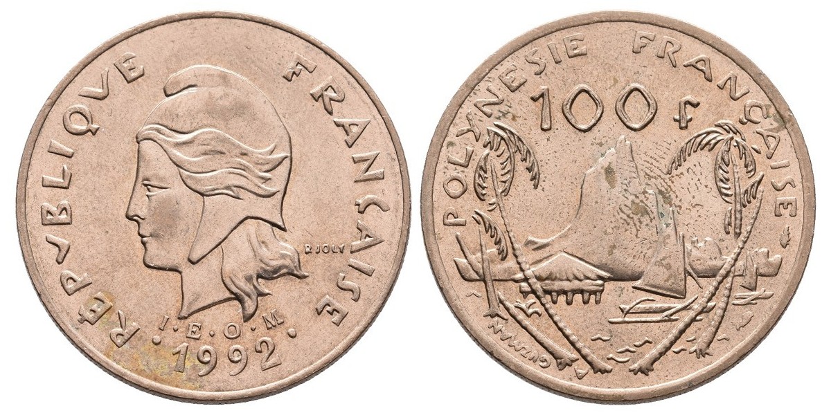Polynesia Francesa. 100 francs. 1992