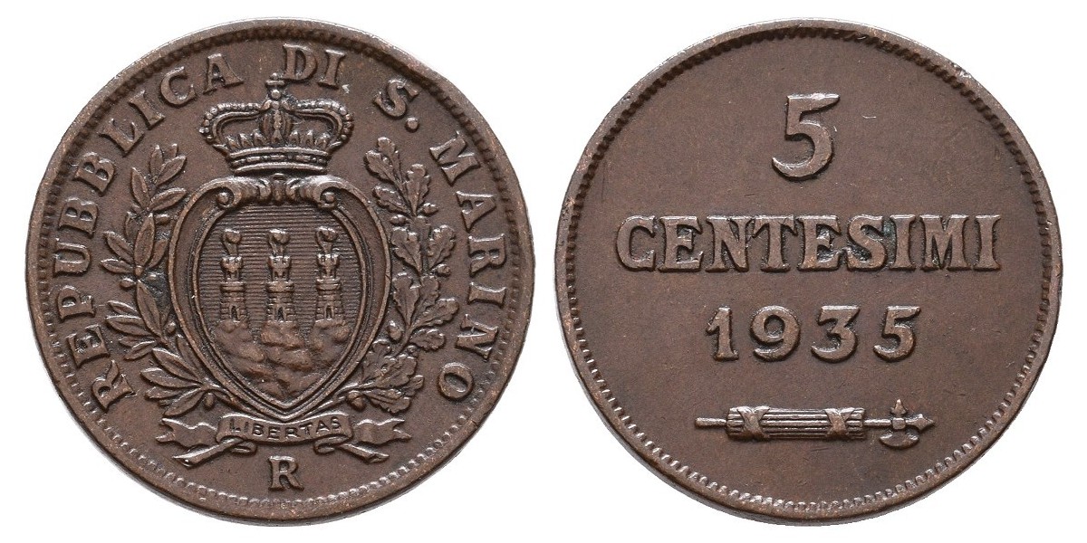 San Marino. 5 centesimi. 1935
