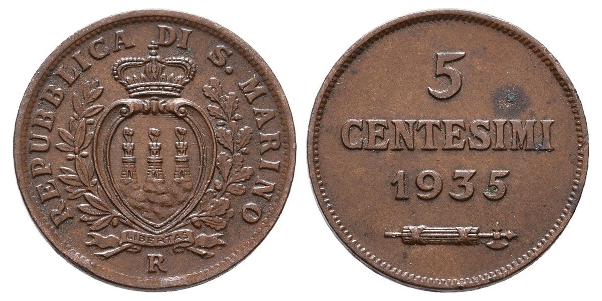 San Marino. 5 centesimi. 1935