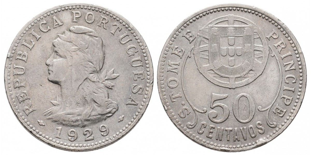Santo Tomé Príncipe. 50 centavos. 1929