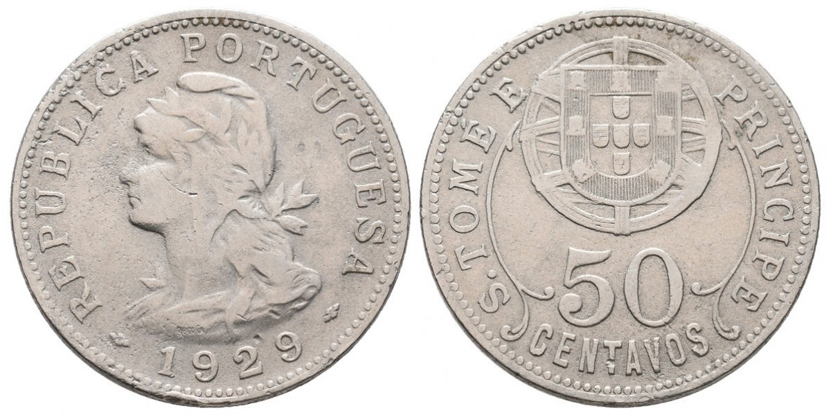 Santo Tomé Príncipe. 50 centavos. 1929