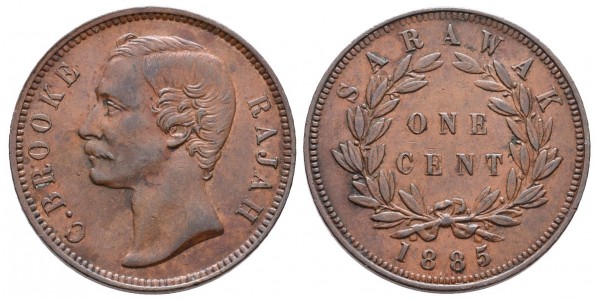 Sarawak. 1 cent. 1885