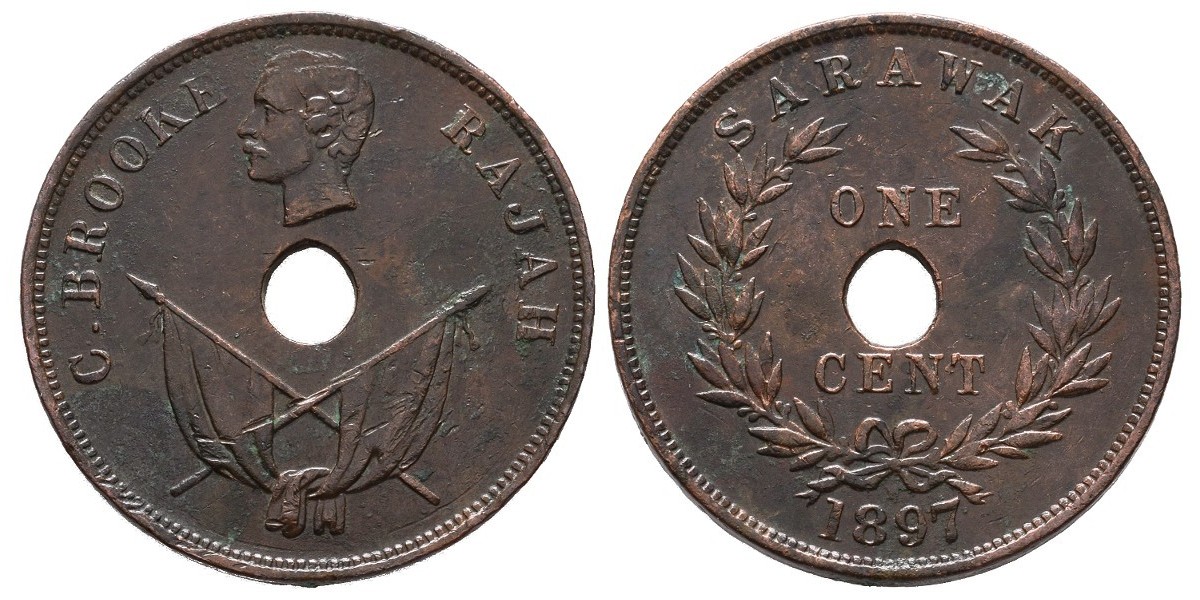 Sarawak. 1 cent. 1897 H
