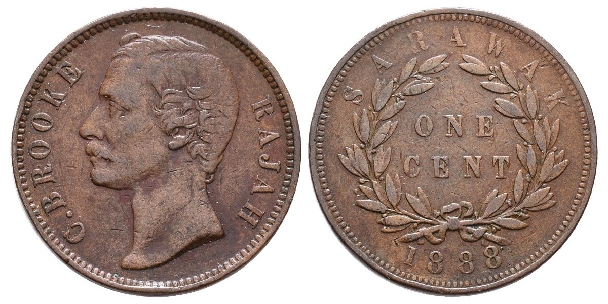 Sarawak. 1 cent. 1888