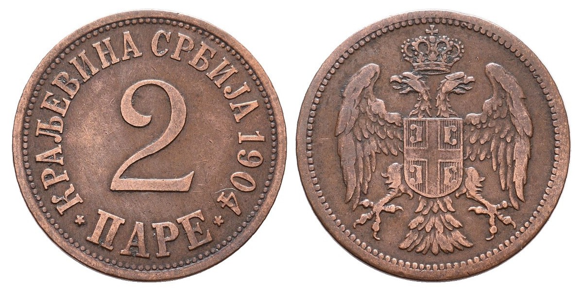 Serbia. 2 para. 1904