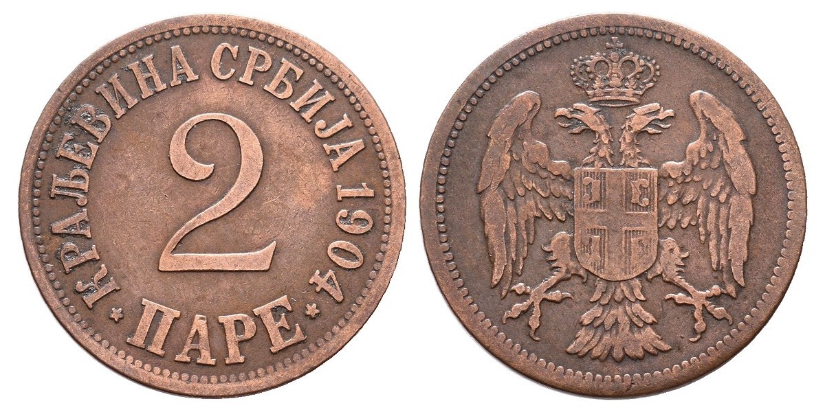 Serbia. 2 para. 1904