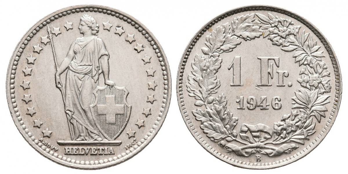 Suiza. 1 franc. 1946