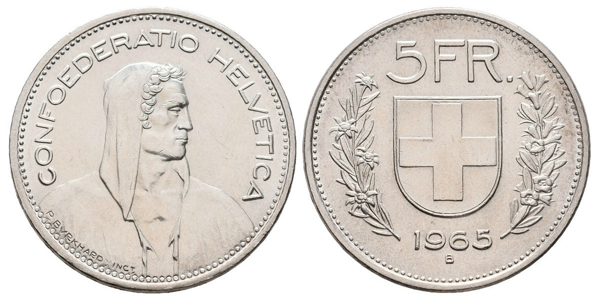Suiza. 5 francs. 1965