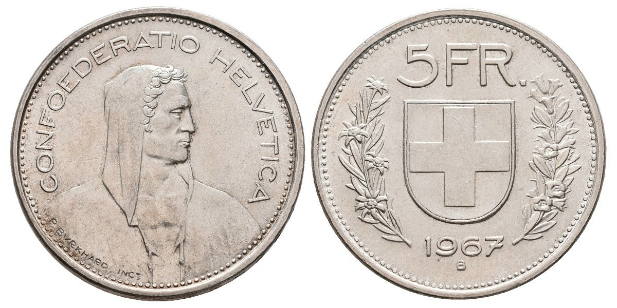 Suiza. 5 francs. 1967
