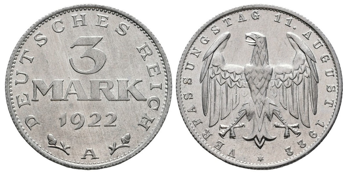 Alemania. 3 mark. 1922 A