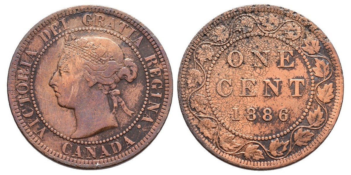 Canadá. 1 cent. 1886