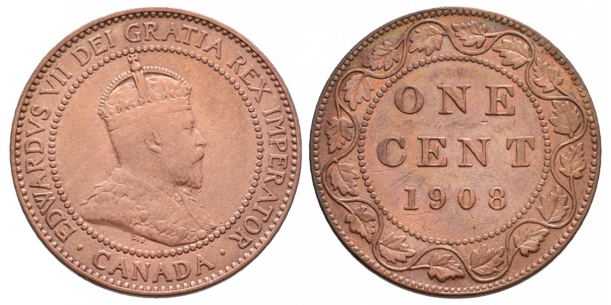 Canadá. 1 cent. 1908