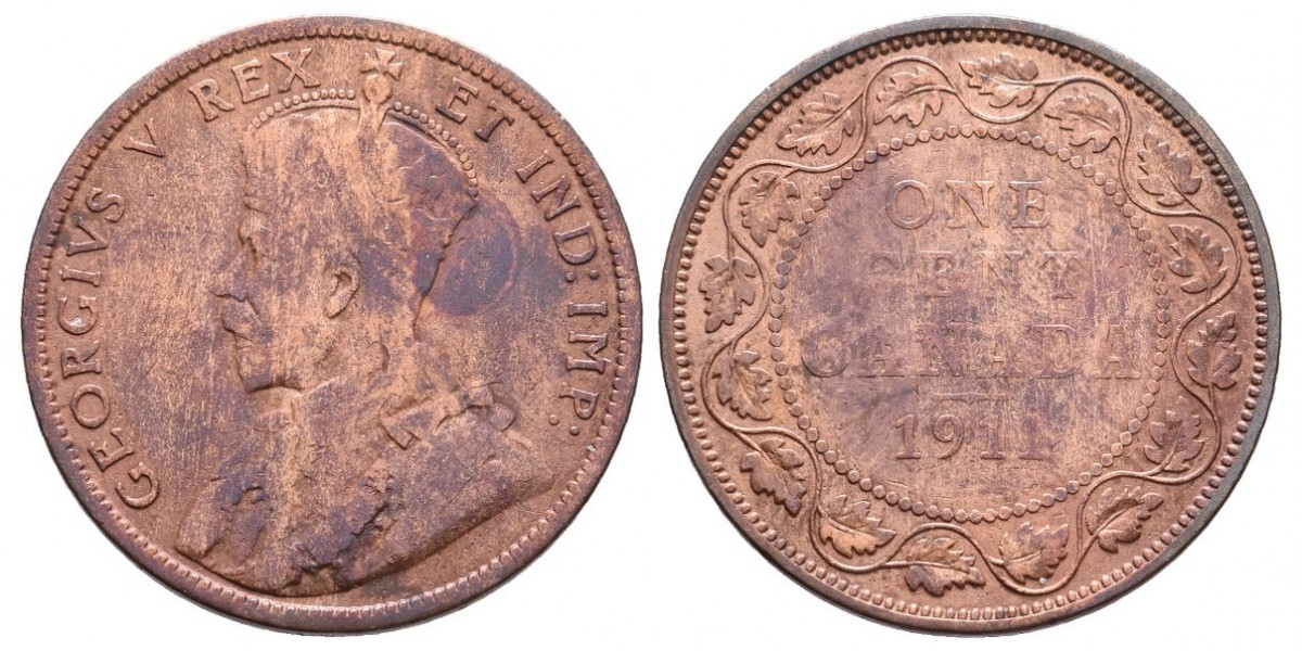 Canadá. 1 cent. 1911