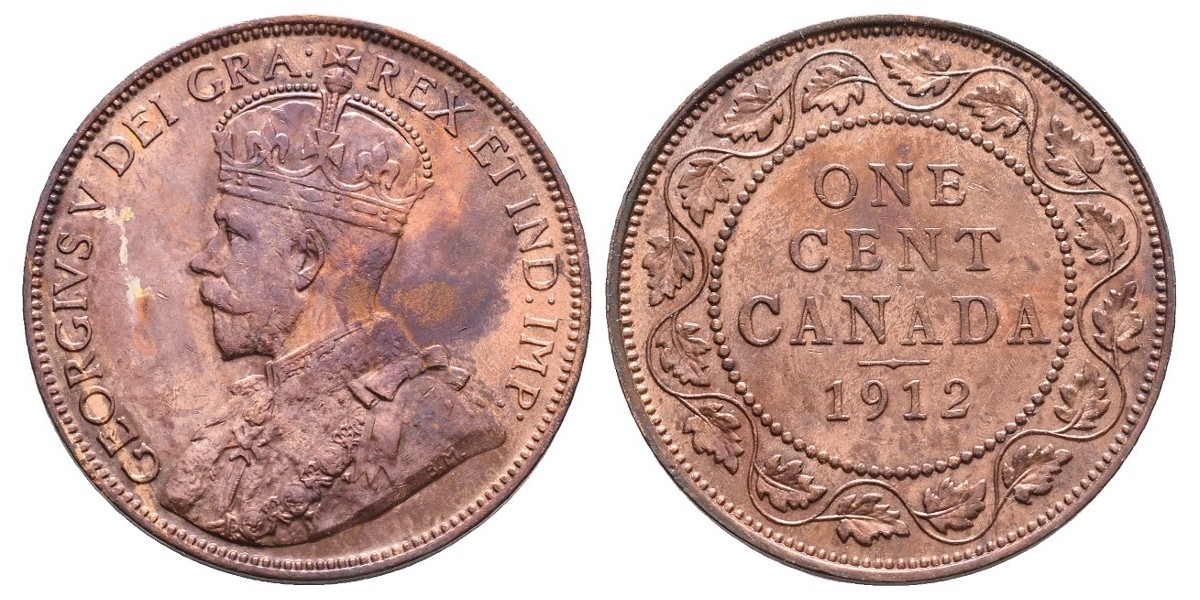 Canadá. 1 cent. 1912