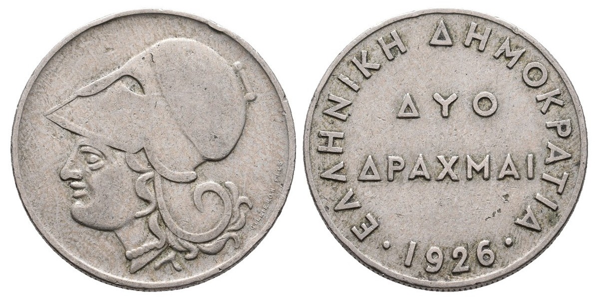 Grecia. 5 drachmai. 1926